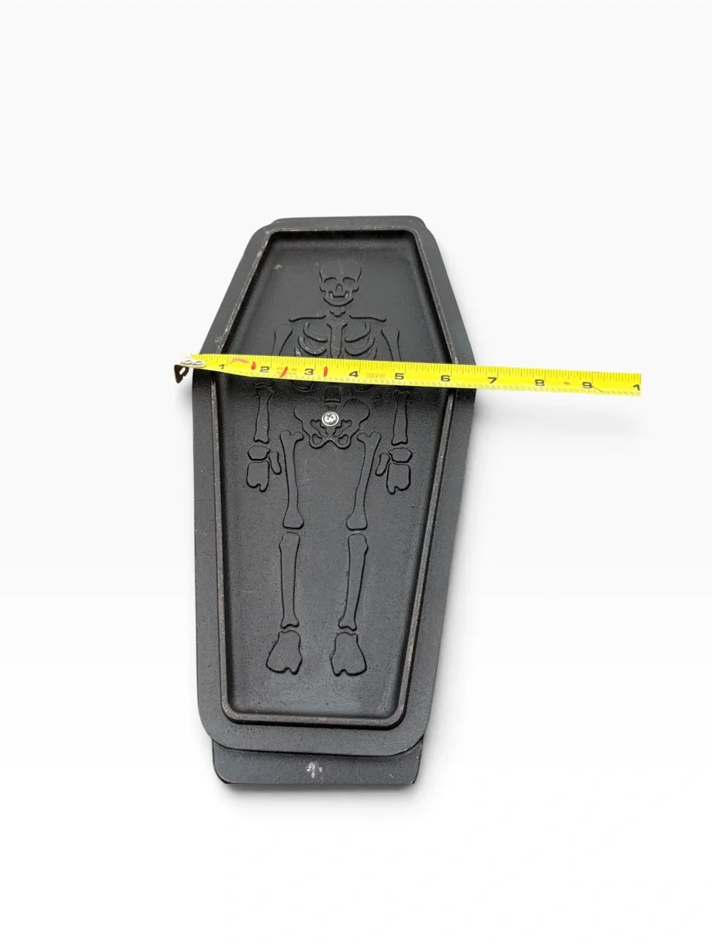SMITH & CLARK CAST IRON SKELETON COFFIN BREAD LOAF PAN WITH LID